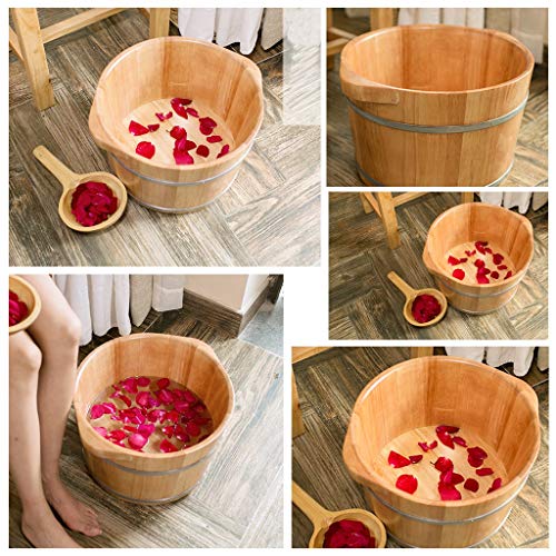 Spa de pies de madera para remojar y masajear, 37 cm miniatura 3