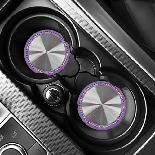 2PCS Bling Portavasos para Carro Universales Morado