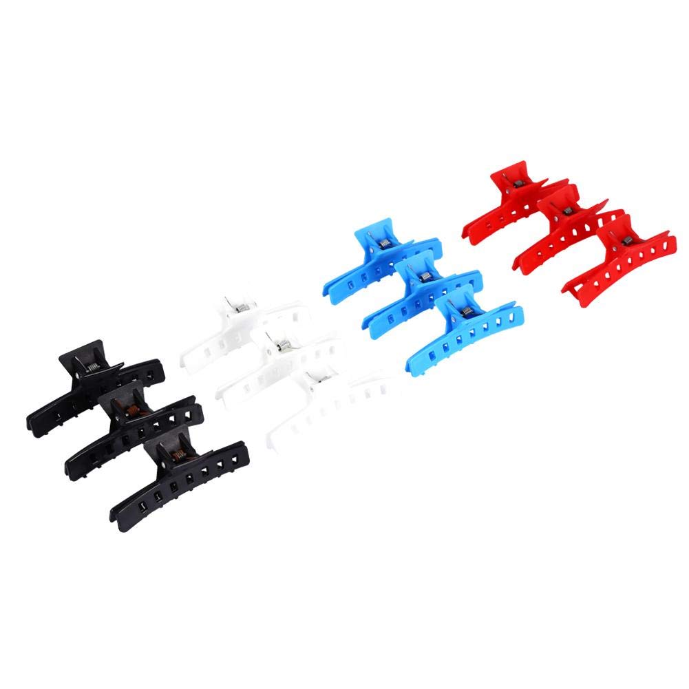 Pinza de Pelo de plástico, 12 UNIDS Salón Pinza de Pelo Garra Abrazaderas Horquilla Accesorios de Estilo de Peluquería, Accesorios para el cabello, Garra de pelo