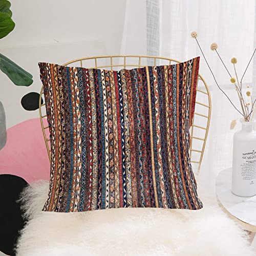 Batmerry Türkisches Blumenmuster dekorative Kissenbezüge, 55,9 x 55,9 cm Vintage persisch orientalisch türkisch Teppich… – Bild 6