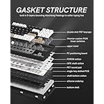 COSTOM WK87 75% TKL Wireless Mechanical Gaming Keyboard, 2.4Ghz/Bluetooth/USB-C Gasket Hot Swappable RGB Backlits Custom Keyboard with 5000mAh Battery, Pre-lubed POM Linear Switches (Black) - Image 6