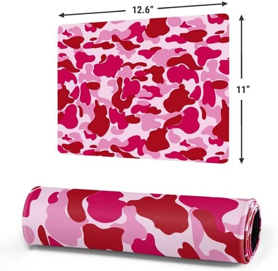 Vista 18 de Skinit Alfombrilla de mouse grande para juegos, diseño de camuflaje de dientes de tiburón con bordes cosidos, impermeable, base de goma