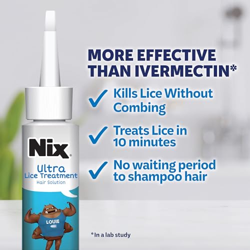 Image of Nix Lice Treatment Hair and Home Kit, Ultra Hair Solution (3.4 Fl Oz), Home Defense Bedbug and Lice Killing Spray (5 Fl Oz)