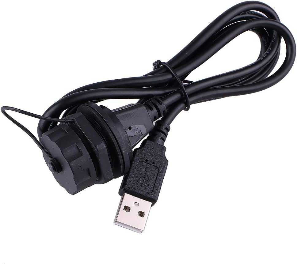 USB 2.0 Outdoor Waterproof IP67 Data Connector Male Head and Female Seat Line 1m