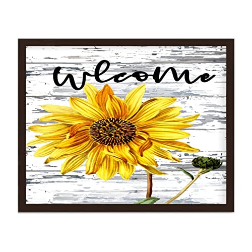 Panneau en bois personnalisé tournesol pour embellir votre entrée