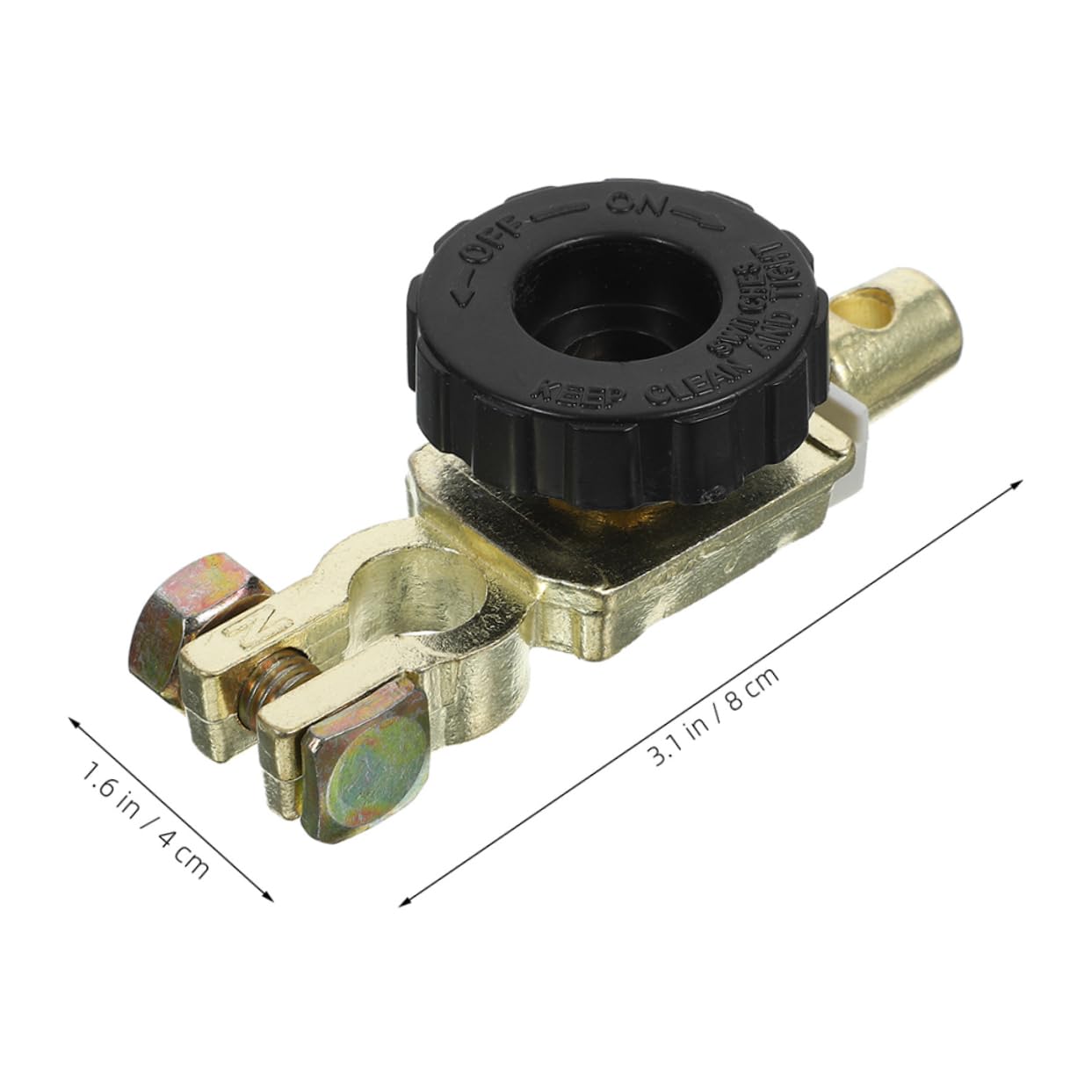 GANAZONO Zinc Alloy Battery Disconnect Switch for Top Post Batteries Easy Install Isolator