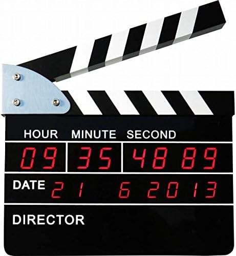 Balvi Red Cinema Clapperboard Wall Clock 18.5 x 22.5 x 2.5 cm
