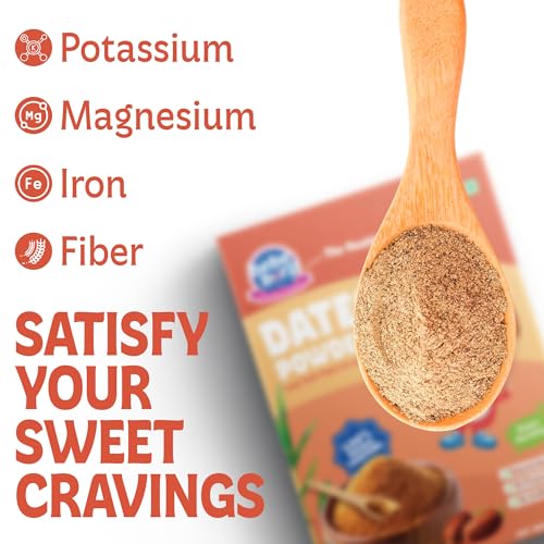 Image of BE'BE' BURP Date Powder| Kharik /Khajur Powder | 100% Natural Sweetener | No Preservatives, No Chemicals | Healthy Substitute for Refined Sugar | Dates for Little Ones, 200g