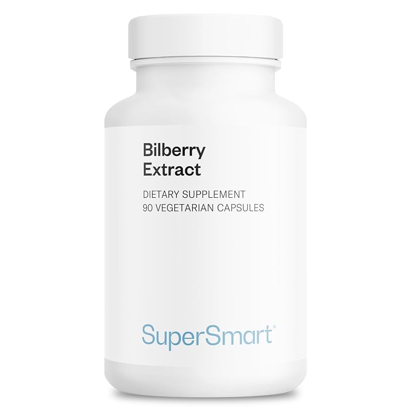Supersmart – Suplemento de extrato de mirtilo, 100 mg, 25% de antocianósidos, 90 cápsulas vegetarianas