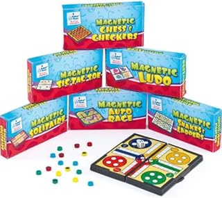Baker Ross P591 Mini Travel Games for Kids, Perfect for Fun on The Go, at Home or with Friends at Parties (Pack of 6), Assorted