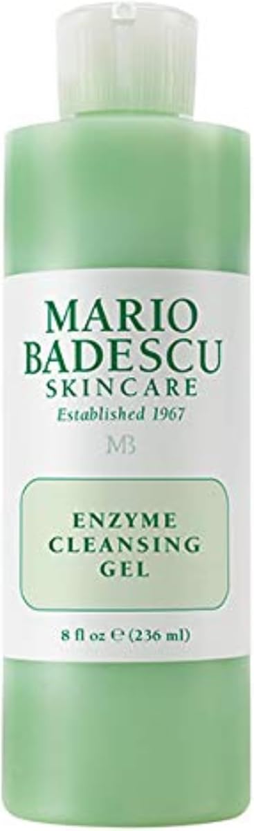 Enzyme Cleansing Gel Face Wash, Oil-Free Facial Cleanser with Papaya Enzyme & Grapefruit Extract, Exfoliating Skin Care for All Skin Types, Removes Excess Oil & Impurities