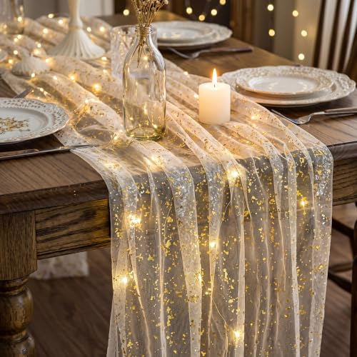 Tegeme �O���b�^�[���^���b�N�e�[�u�������i�[ LED���C�g�t�� - 120�C���` �x�[�W���S�[���h �V�A�[�K�[�[�����i�[ �t�F�A���[���C�g���� ����p�[�e�B�[���� ������ �a���� �C�u�j���O�C�x���g�p