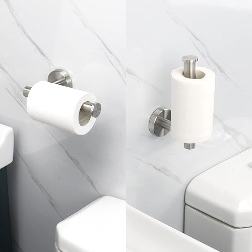 Miniatura 40 de NearMoon Portarrollos de papel higiénico para baño, acero inoxidable SUS304 de alta calidad, para montaje en pared, para baño, cocina, baño