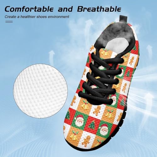 Christmas Children's Running Shoes for Kids Girls Boys Lightweight Sneakers Tennis Running Indoor Outdoor Athletic Shoes for Little Kid Size11-13/ Big Kids Size1-53