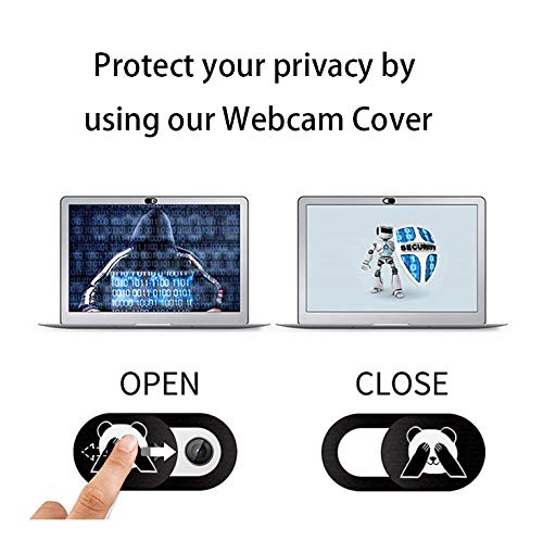 Copri Webcam Panda - 8 Pezzi, Ultra Sottile, Scorrevole, Per Laptop, PC, Smartphone