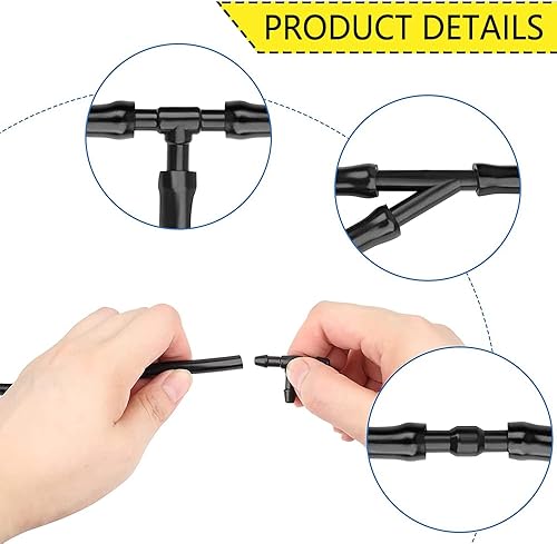 Miniatura 3 de Kit de boquillas para limpiaparabrisas delantero, manguera de chorro y líquido con conectores para Honda Pilot 2009-2012 2014 2015, reemplaza al OEM