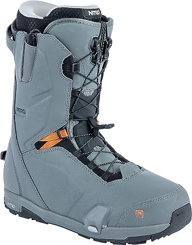 Nitro Snowboard Profile Tls All Mountain Freeride Freestyle Premium Sistema De Cordones Rápidos Step On Boot Barco, Hombre, Charcoal, 31