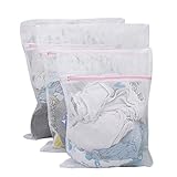 TAGPR Mesh Laundry Bags for Washing Machine Pack of 3 (S/M/L) Zippered Delicates Washing Bag for Clothes, Underwear, Jackets, Sweaters, Socks Reusable Protective Mesh Wash Bag