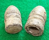Rare Confederate Civil War Bullets in a Riker Display Case