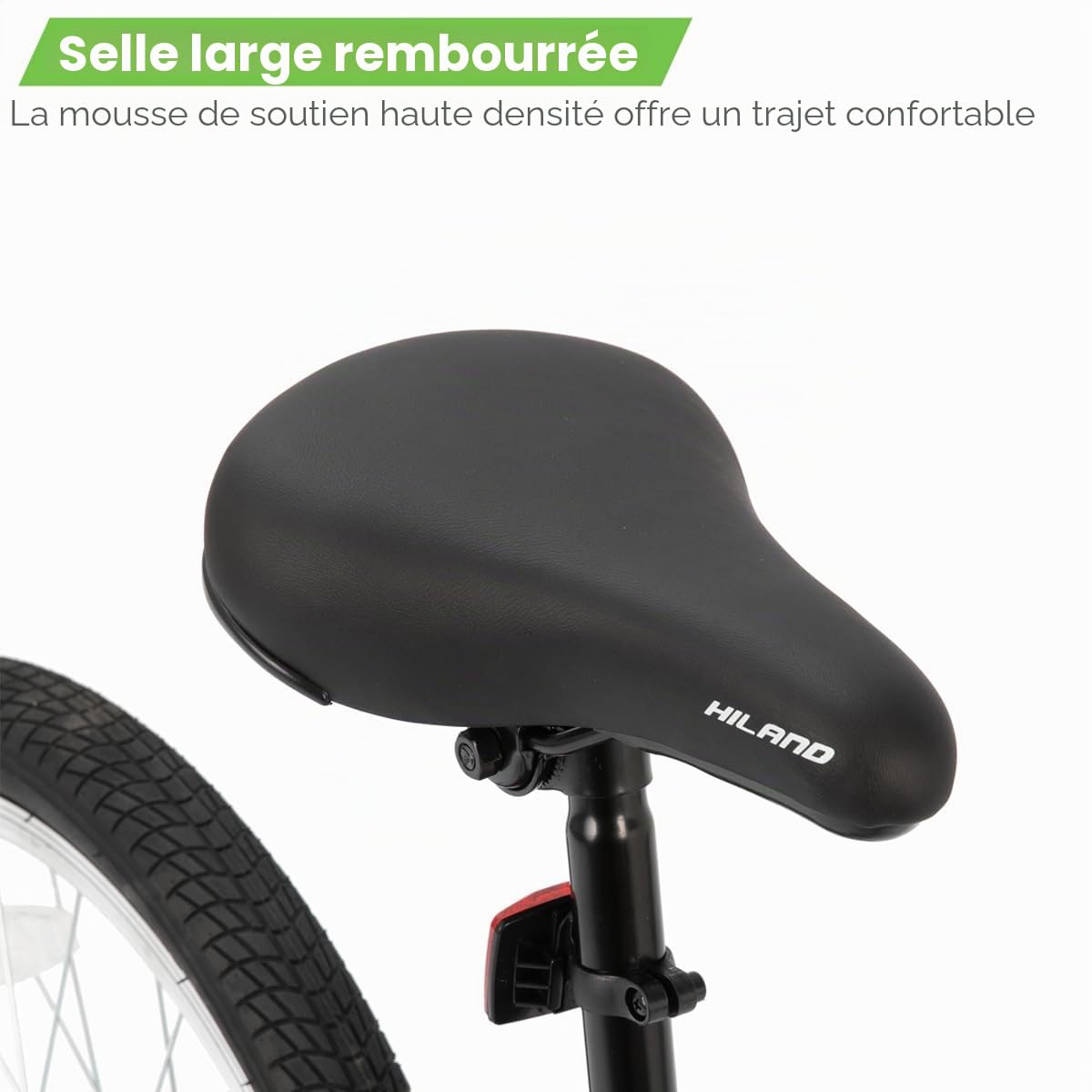 HILAND Vélo BMX Freestyle 20" avec 4 pegs, Roues et Direction rotative à 360°, pour Enfants et Adolescents à partir de 7 Ans, Noir, Vert, Rouge, Blanc