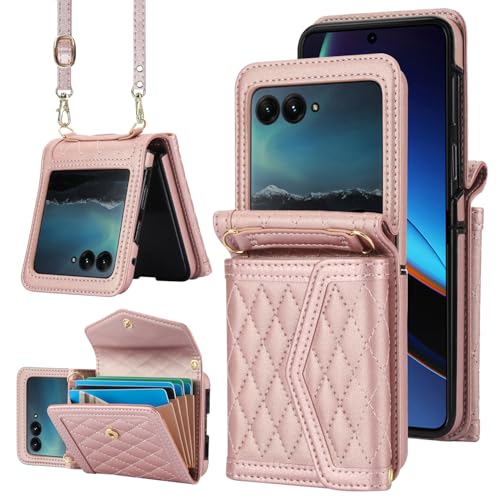 Coque Motorola Razr Plus 2023 avec bandoulière pour garder les mains libres