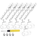 6 Set Fenster Kipp Regler, Kippfensterschutz, Fenster Regler, Schrauben Kippfenster Kippregler Flügelfenster zum Einstellen des Öffnungswinkels des Fensters mit 1 Mehrzweck-Schraubendreher