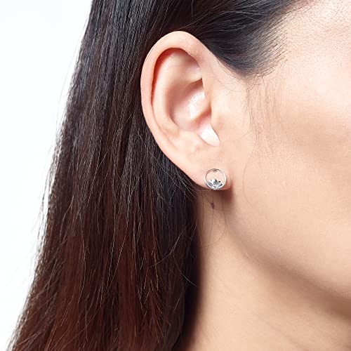 Boma Jewelry Sterling Silver Open Circle Flower Stud Earrings2