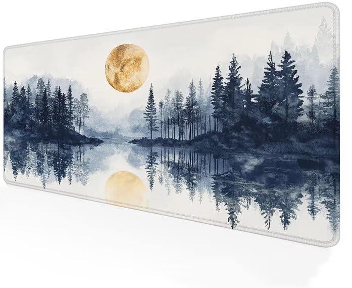 Tapis de souris XXL 1000x400 Arbre et Lune G1-61 pour bureau gamer