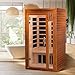 Dynamic Saunas Barcelona 1- to 2-Person Low EMF FAR Infrared Sauna with Red Light Therapy & Bluetooth Speakers | Personal Indoor Dry Heat Sauna for Home & Gym – Made from Canadian Hemlock