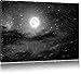 Produktbild Pixxprint Leuchtender Mond am Nachthimmel als Leinwandbild/Größe: 100x70 cm/Wandbild/Kunstdruck/fertig bespannt