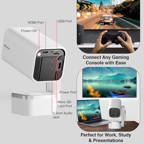 Image of XElectron Techno Android 14 Smart Home Theater Movie HD Projector, 1080P & 4K Support, Inbuilt Speaker, Rotatable, Electric Focus, Auto & 4D Keystone with Built-in Apps, WiFi & BT, Screen Mirroring