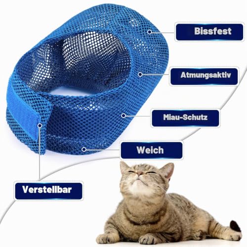 Weewooday 2 Katze Pflege Mesh Tasche, Katzenmaulkorb Maulkörb für Katzen