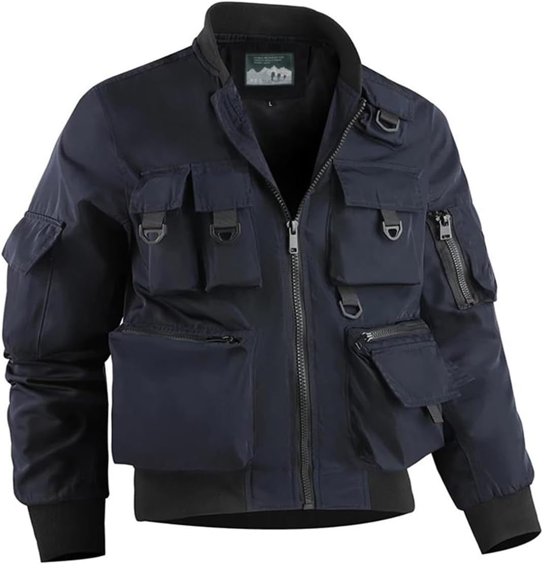 Men Casual Versatile Jacket Outdoor Cross Country Sports Windproof Waterproof Outerwear