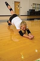 Vista 2 de Coderas de voleibol Tandem Sport - Rodilleras para quemaduras y moretones en la cancha - Rodilleras de voleibol no voluminosas