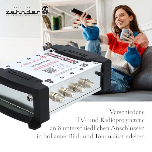Zehnder 9/8 Multischalter für Quattro & Quad LNB 2 Satelliten, 8 Teilnehmer