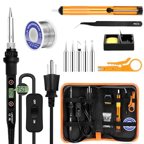 Soldering Iron Kit 80W LCD Adjustable Temp 180-520℃ Precision Repair