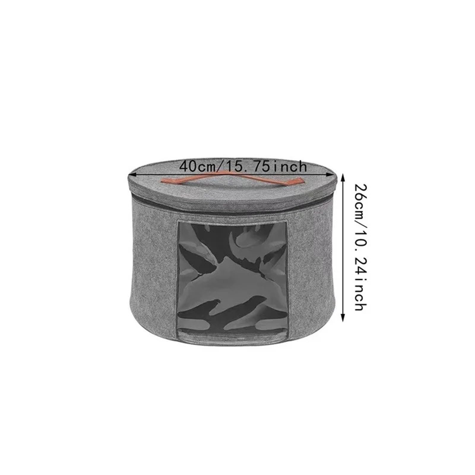 Caja for sombreros, bolsa de almacenamiento plegable gran capacidad con ventana Visible for hombre y mujer, for viajes, hogar dormitorio Para Sombrero(Gray)