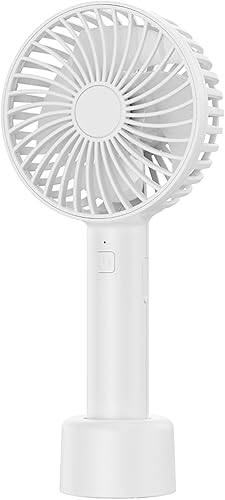 Ventilador de mano portátil potente de mano de 5.6 horas de tiempo máximo de enfriamiento, 1200 mAh tipo C recargable con batería personal mini