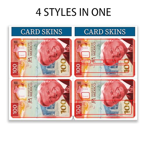 siayaharu Capas de cartão de débito mexicanas de 100 pesos sem bolhas, finas, à prova d'água, antir