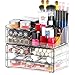 SuoXing Clear Acrylic Makeup Organizer for Vanity,Bathroom,Dresser,6 Drawer Cute Make up Organizers for Counter,Plastic Countertop Makeup Storage for Beauty,Jewelry,Brush,Cosmetic,Skin Care Organizer