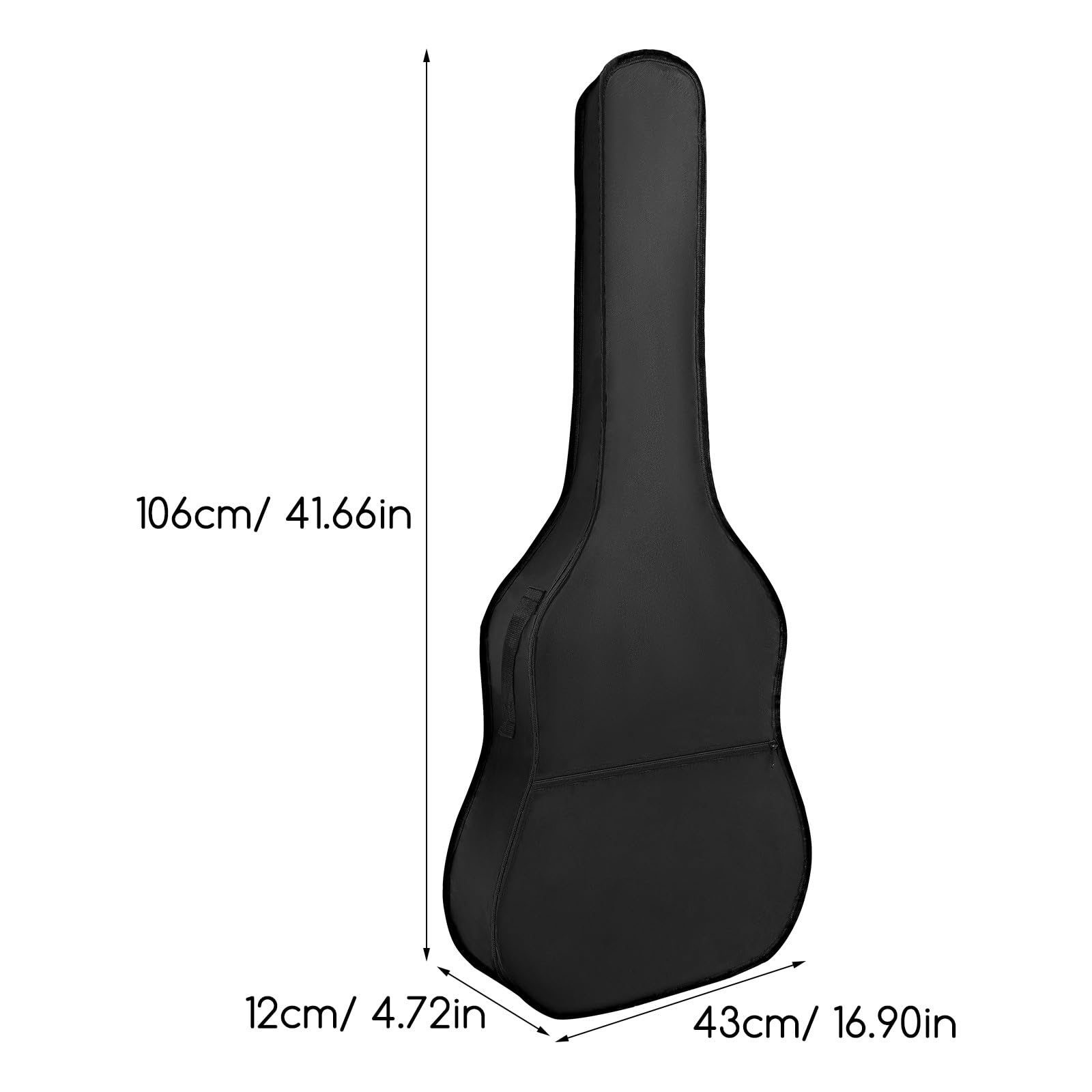 BESPORTBLE Estuche de Guitarra de 40/41 Pulgadas de Tela Oxford 420d, Bolsa Portátil para Guitarra Acústica y Clásica Correa Ajustable, Funda de Viaje Resistente para Instrumentos Musicales