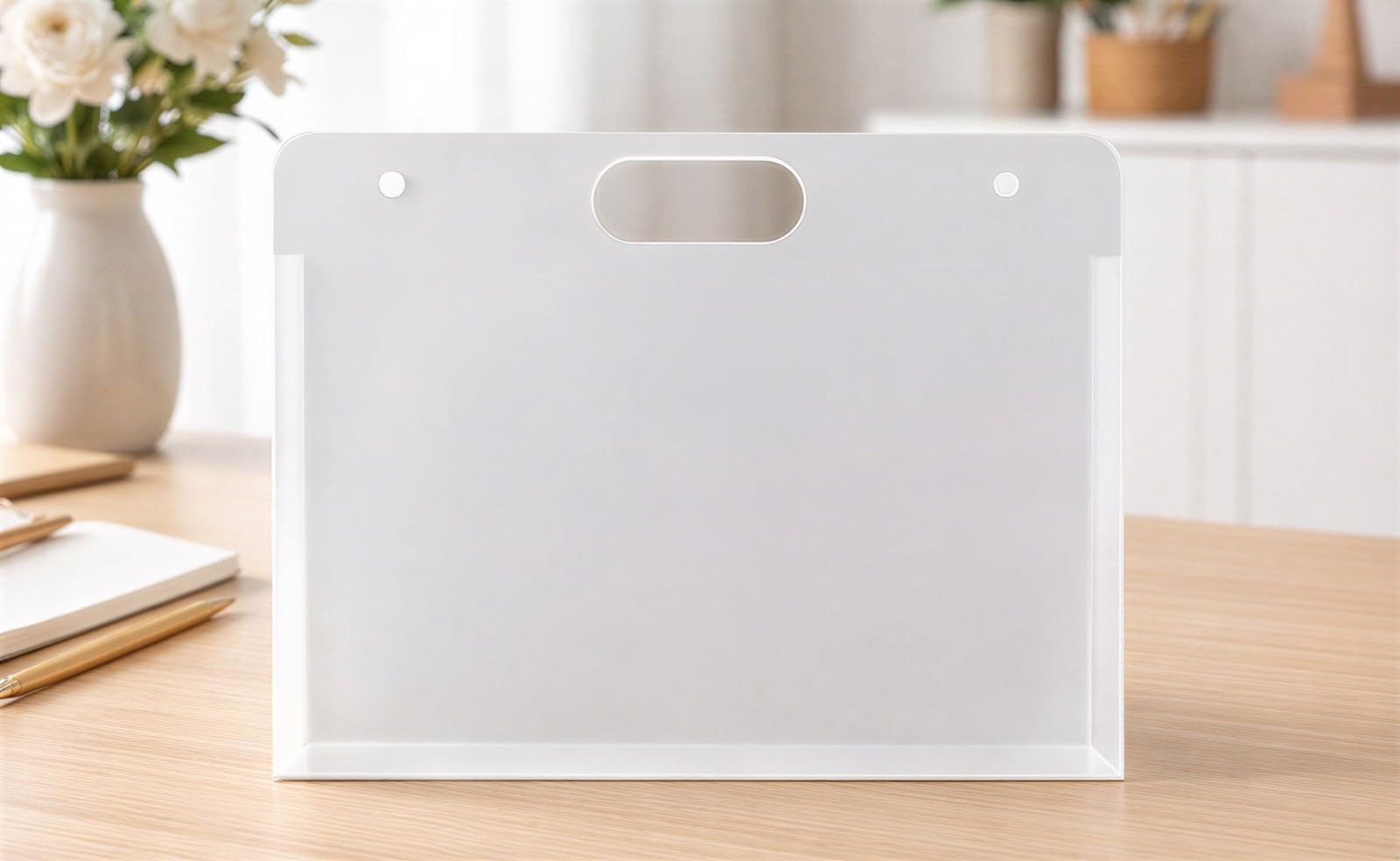 Cartella portadocumenti in plastica trasparente, formato A3, resistente, impermeabile, con maniglia integrata, leggera e resistente, per documenti A4, opere d'arte, poster