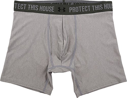 Under Armour Men's Original Series Statement Boxerjock True Grey Heather/Black Boxer Briefs SM