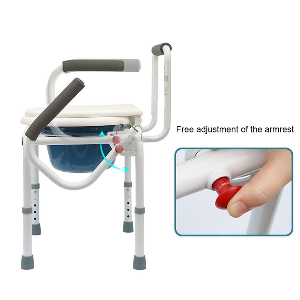 Toilleten Sitz, Ergonomie Bad Anti-Rutsch Faltbarer Stuhl Haushalt Tragbar Mobiler Toilettenhocker Zum Alter Mann Schwangere Frau
