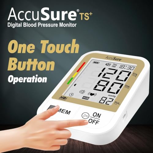 Image of AccuSure TS Plus Blood Pressure Monitor - Fully Automatic | Simple, Reliable & Accurate | Digital BP Monitor includes Type-C USB power port