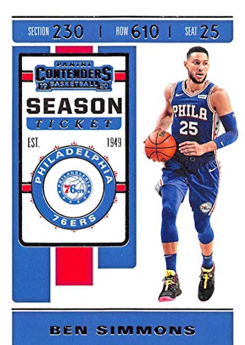 2019-20 Panini Contenders NBA Season Ticket Basketball #9 Ben Simmons Philadelphia 76ers Official National Basketball Association Trading Card