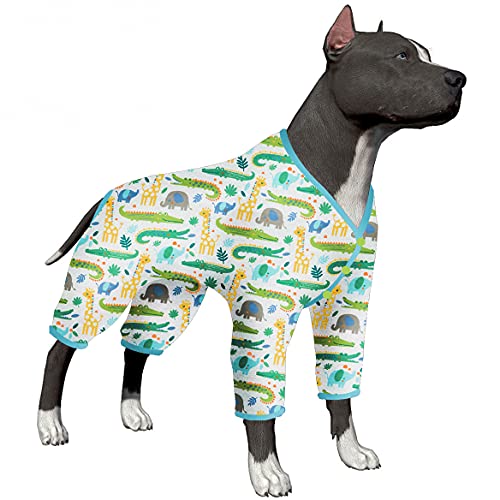 Lovinpetlargedogbodysuitlightweightstretchyfabriccrocodileinthejungleprintdogjumpsuitpetuvprotectionshirteasytowearadorablebigdogclothesmedium Urban Country Home Decor Lovinpet large dog body suit lightweight stretchy fabric crocodile in the jungle print dog jumpsuit pet uv protection shirt easy to wear adorable big dog clothesmedium urban country home decor