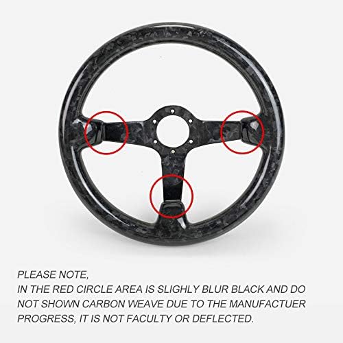 EPR Universal Deep Dish Type Forged Carbon Steering Wheel Set(335mm Diameter, deep Around 60mm, 6 Bolts 70mm PCD