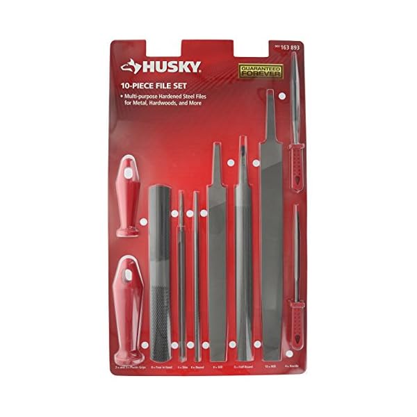 Husky 22105HD 8 Pack of Assorted Files with Interchangeable Plastic