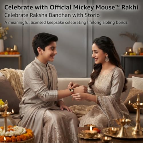 Image of Disney Mickey Mouse Metal Pendant Rakhi | Officially Licensed | Rakhi for Boys, Bhaiya, Bhai | Raksha Bandhan Gift